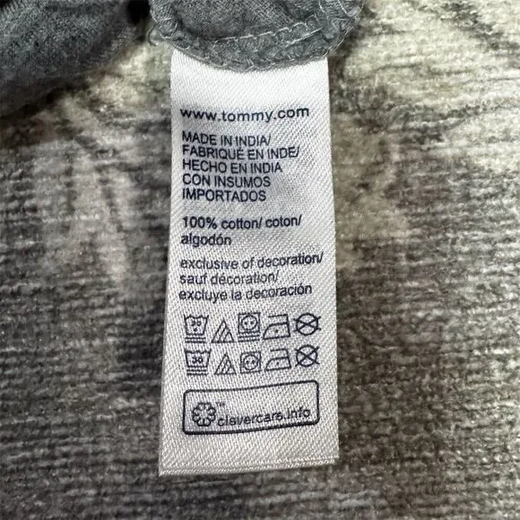 Tommy Hilfiger Women's Graphic Print T-Shirt Gray Size M Crew Neck - Picture 6 of 7